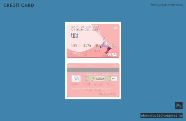 Beispielvorschau der Visa-Karte der Bank der Stadt Buenos Aires (Argentinien)